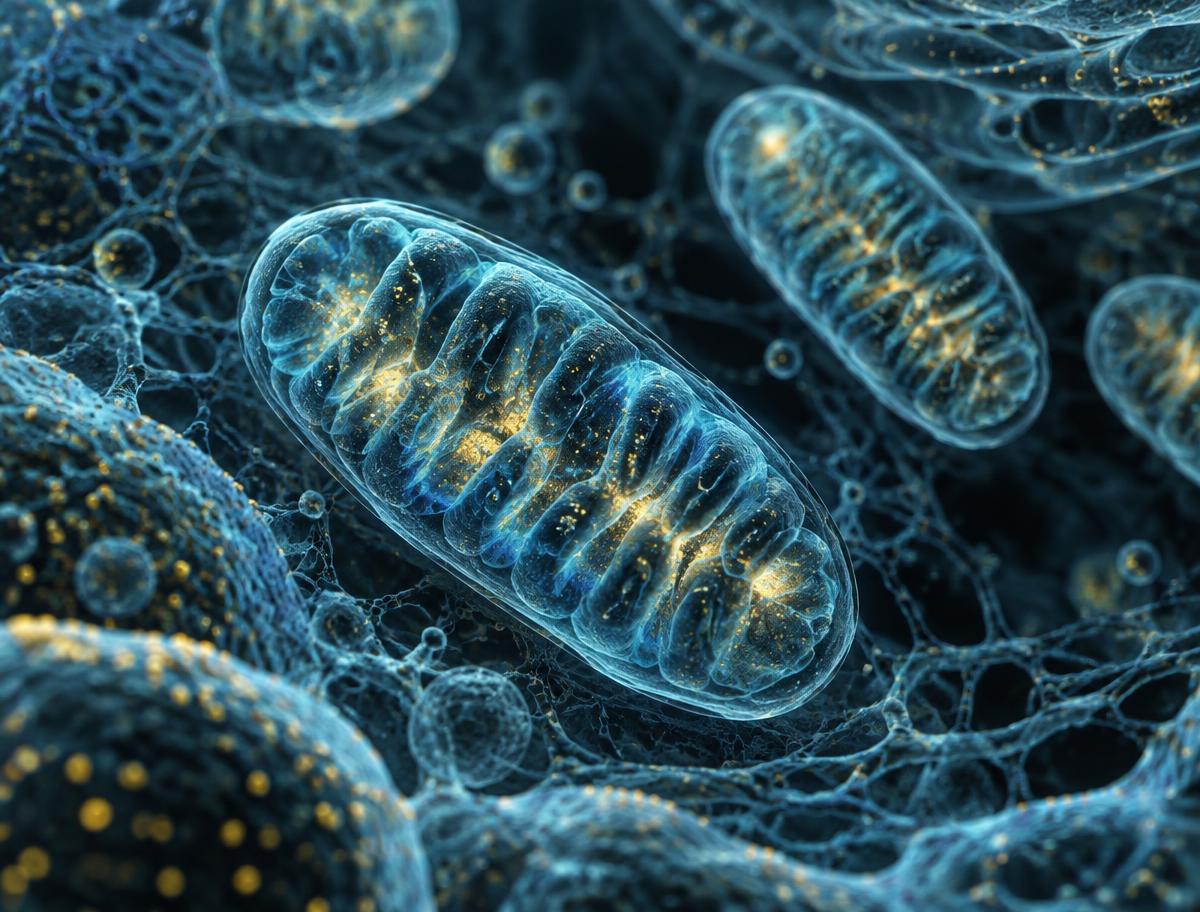 Microscopic view of mitochondria